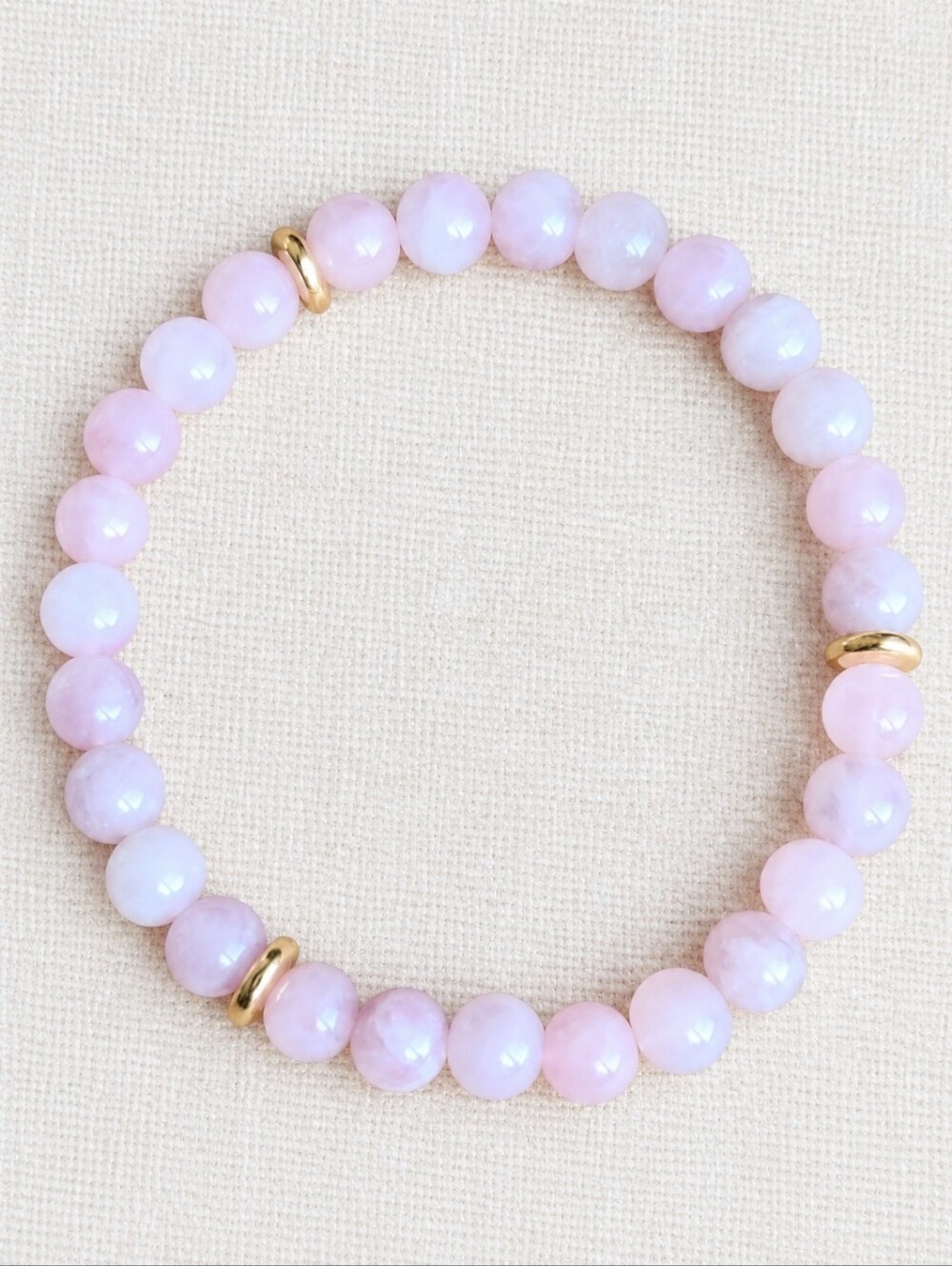 Rose Quartz Gemstone  Bead Stretch Bracelet | Handmade | 6mm